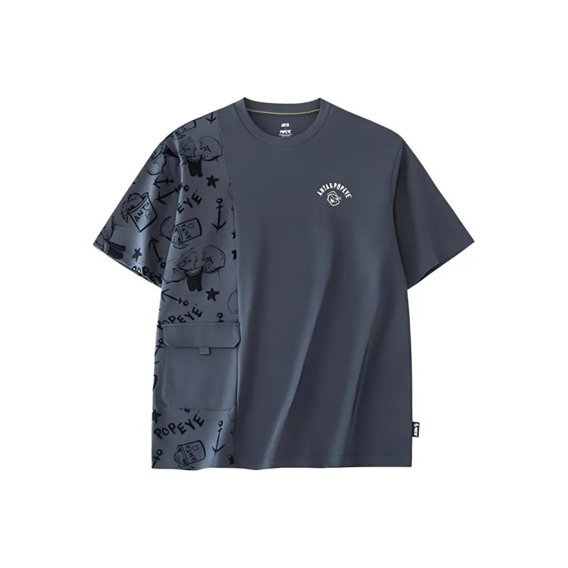 Anta x POPEYE/ Life Collection T-Shirt Men's Men's Gray-0