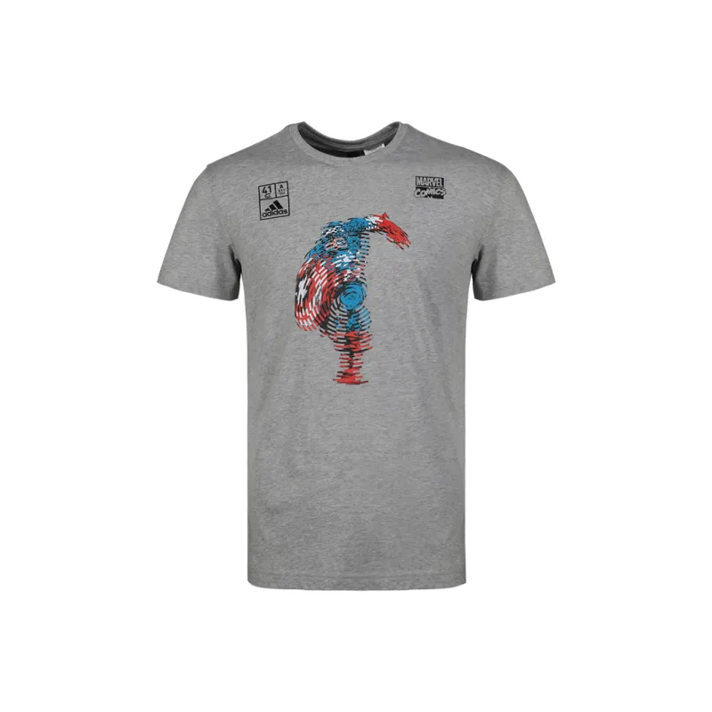 Adidas x MARVEL CAPTAIN AMERICA T-Shirt Men's Gray-0