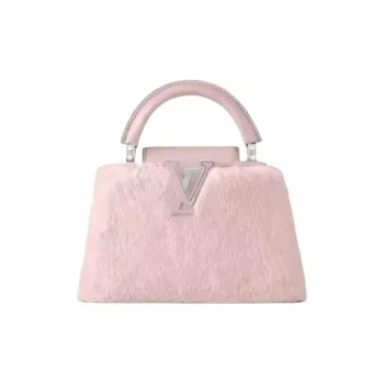 LOUIS VUITTON Mink Fur Handbag Women's Pink