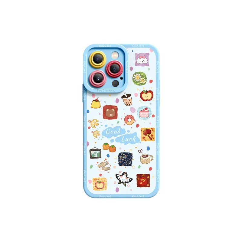 I Create My Art Silicone Material Lucky Small Item Phone Case Compatible With Apple 16/15/14/13/12/11 Series Cute Style-6