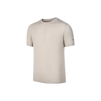 Saucony T Shirt Men's Light Khaki Color Heather Gray Effect
