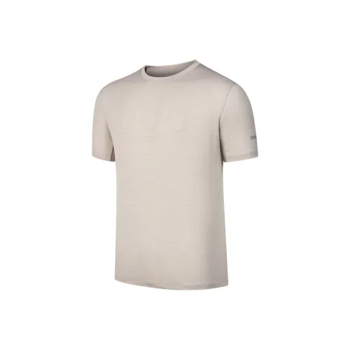Saucony T Shirt Men's Light Khaki Color Heather Gray Effect