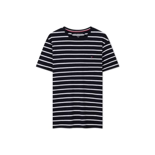 tommy hilfiger men logo sleeve pullover hoodie navy