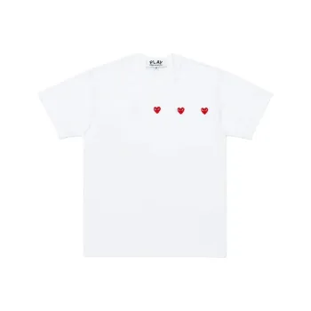 CDG Play T Shirts Unisex White