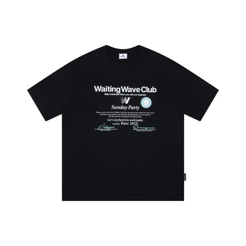 WAITINGWAVE T Shirts Unisex-0