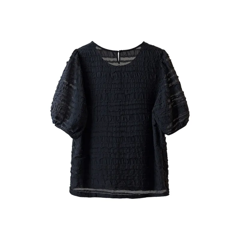 Cypress House Puff Sleeve T Shirt Women's Black-1
