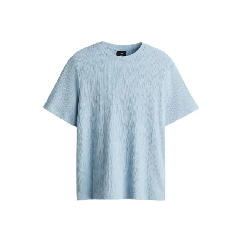 H&M T Shirts Men Light Blue-0