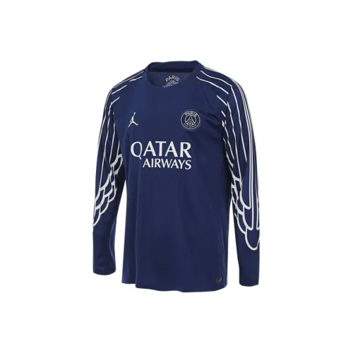 JORDAN Paris Saint Germain 2024/25 Stadium Fourth Men's JORDAN Dri FIT Soccer Replica Long Sleeve Jersey