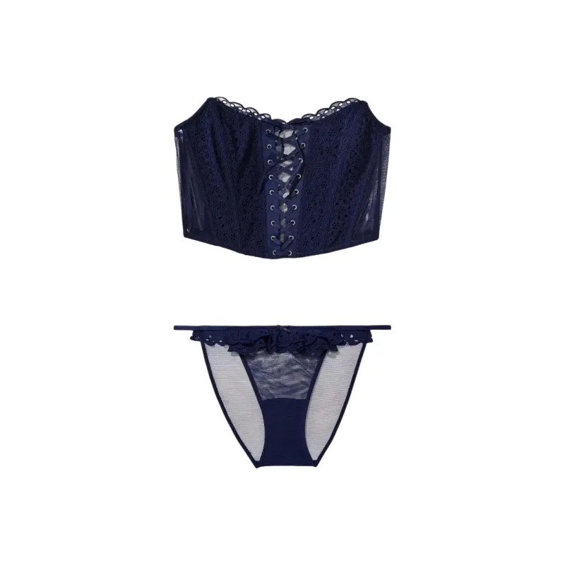Victoria's Secret Underwear Set Women's Marine Blue-0