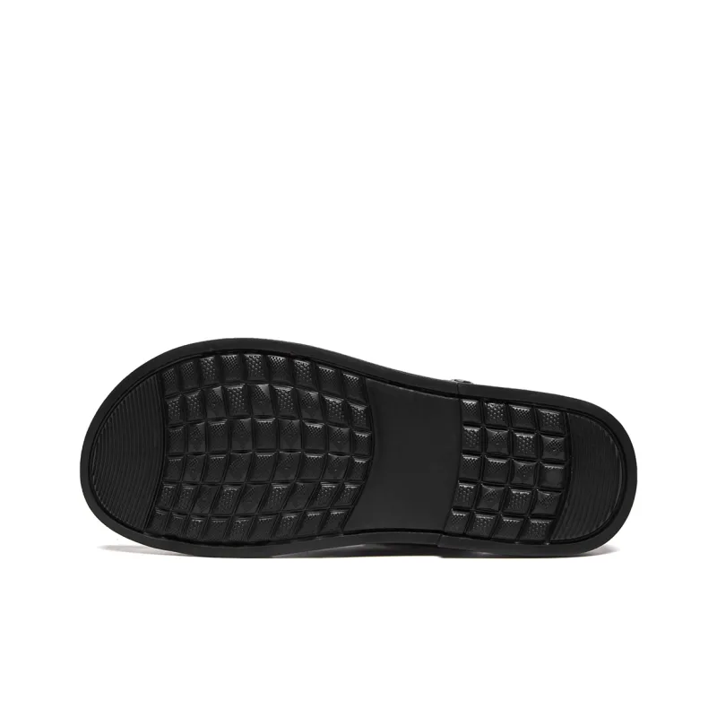 YEARCON Beach Sandals Men Brown-11