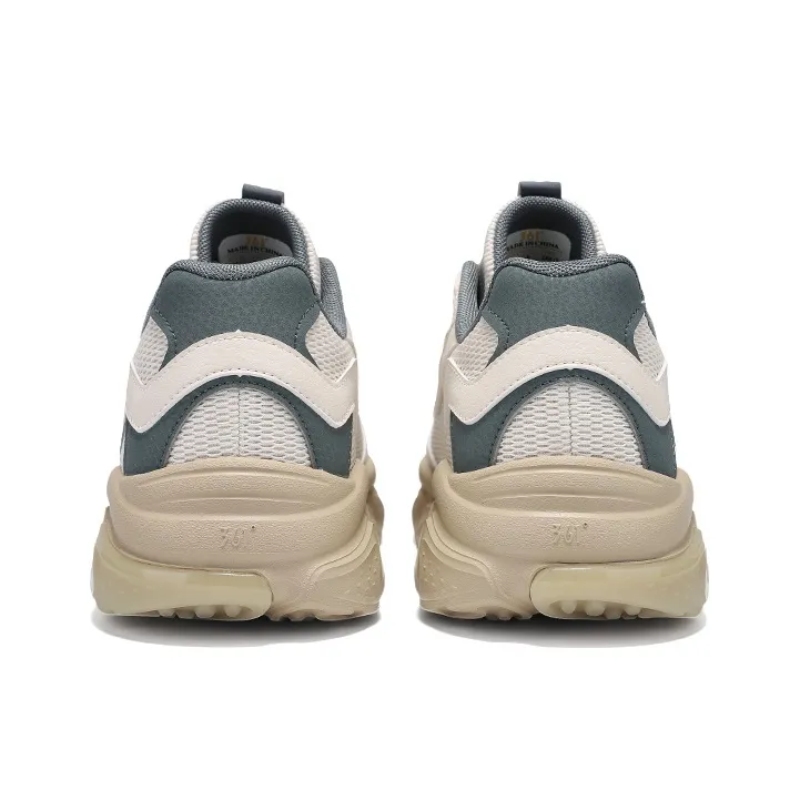 361° Cushioned Wear Resistant Breathable Lightweight Low Top Casual Shoes Men's Lotus Seed White Apricot Tea Brown-5