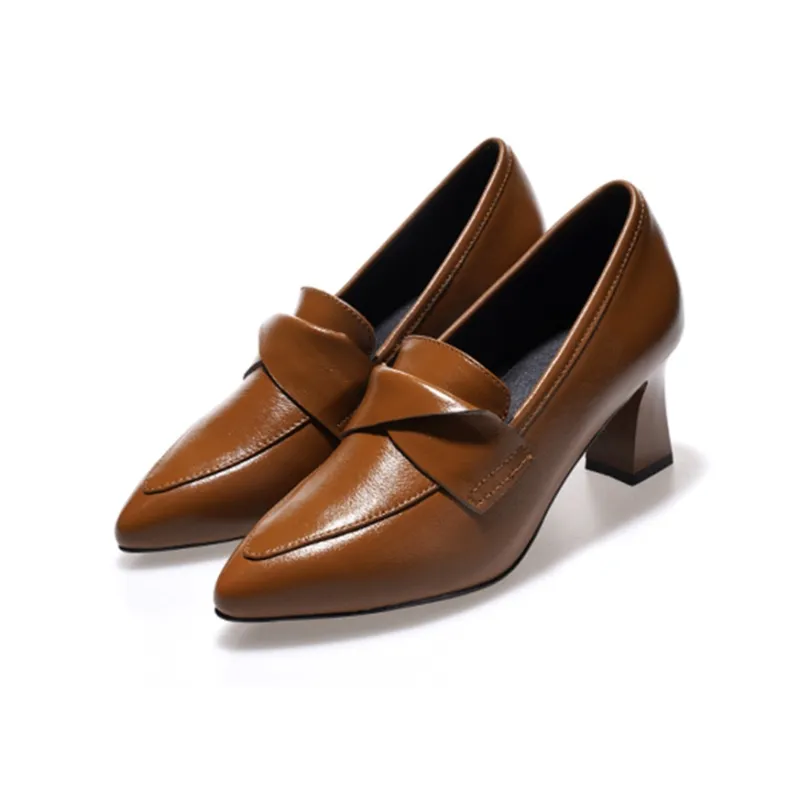 Devanro Chunky Heel High Heels 6.0cm Women's-5