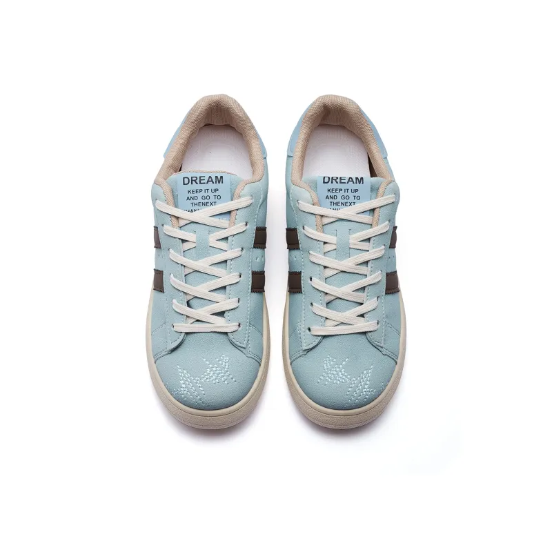 FCS Anti Slip Wear Resistant Low Top Skateboard Shoes Women's Blue-2