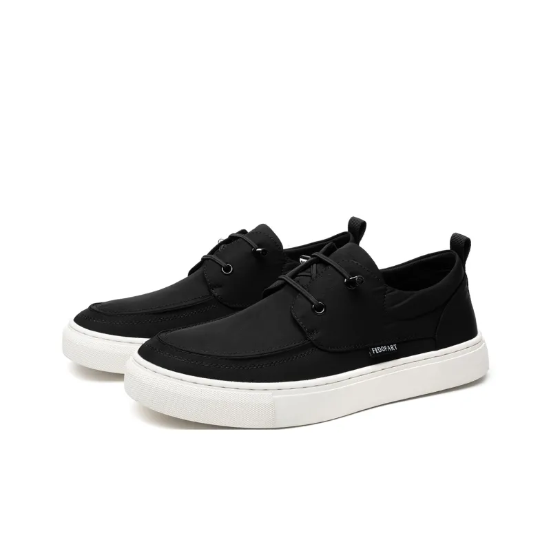FED Low Top Canvas Shoes Men's Black-4