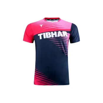 TIBHAR T Shirt Men's Dark Blue/Pink