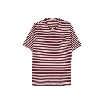 Massimo Alba Striped Cotton-linen-blend T-shirt