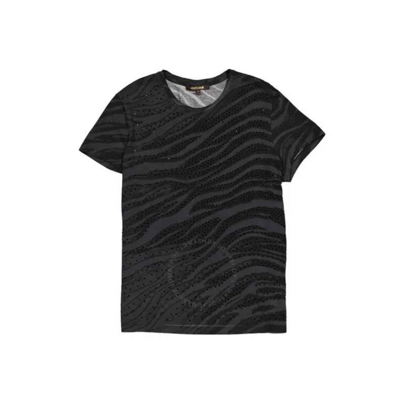 Roberto Cavalli T-Shirt Men's Black Gray Color-0