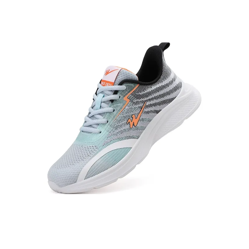 Binary Cushioning, Lightweight, Breathable, Slip Resistant Low Top Casual Running Shoes Women's Gray Moon Orange-1
