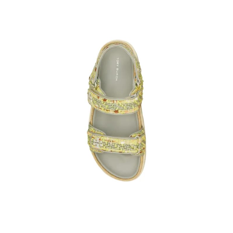 TORY BURCH Kira One Strap Sandals Women's Yellow Multicolor-2