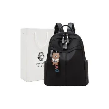 Old Man's Head Fabric Backpack Regular Unisex Black