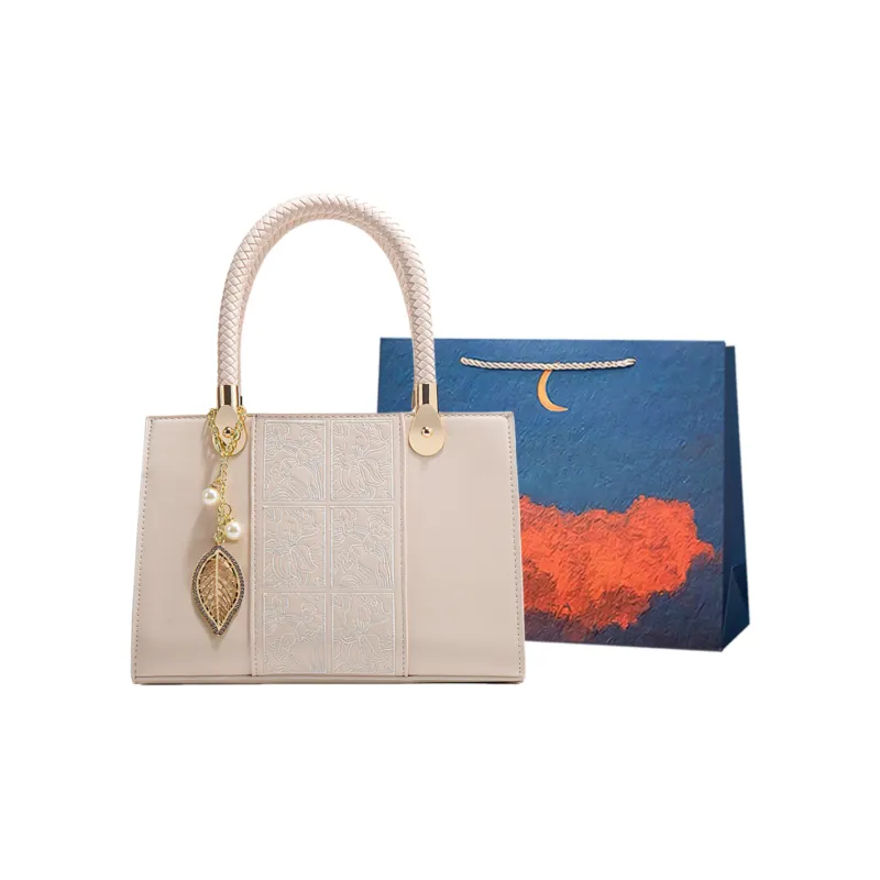 Elsvet Artificial Leather Crossbody Handbags Women's White/Khaki/Red-5