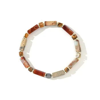 BYG Stainless Steel, Artificial Agate Bracelets Men's