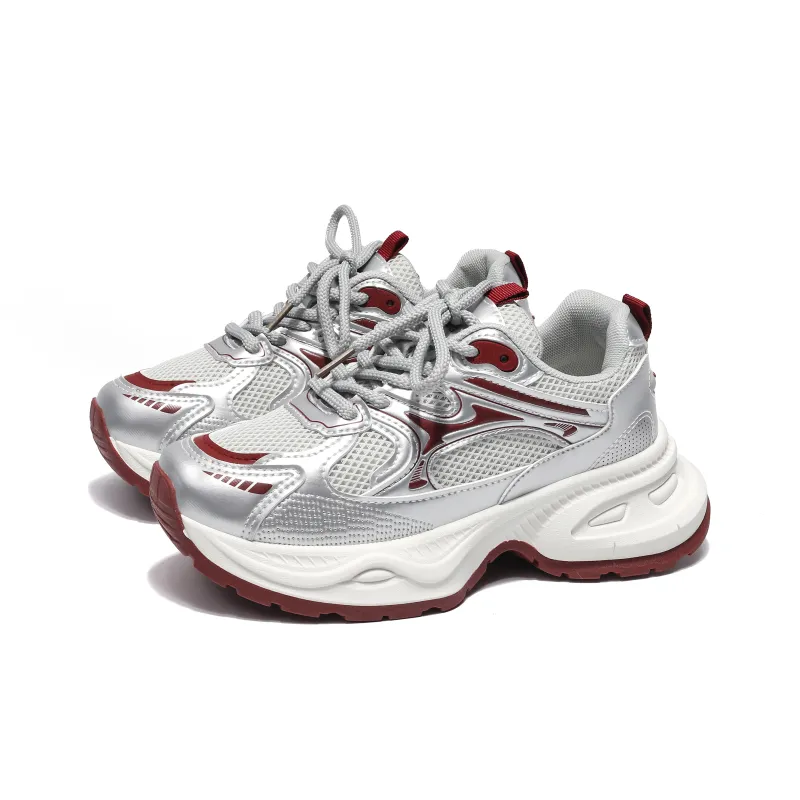 Dawei's House Slip Resistant Breathable Low Top Chunky Sneakers Women's-9