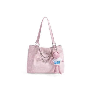 CLEVER& KETCH PU Tote Shoulder Bag Regular Women's Pink/Blue