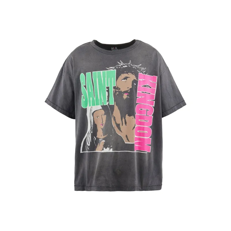 SAINT Mxxxxx x LASTMAN SS24 T Shirt Unisex Black-0