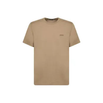 Ermenegildo Zegna Logo Embroidered Crewneck T Shirt