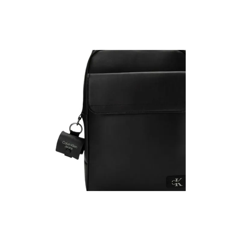 CALVIN KLEIN Leather Backpack Regular Men's Black-3