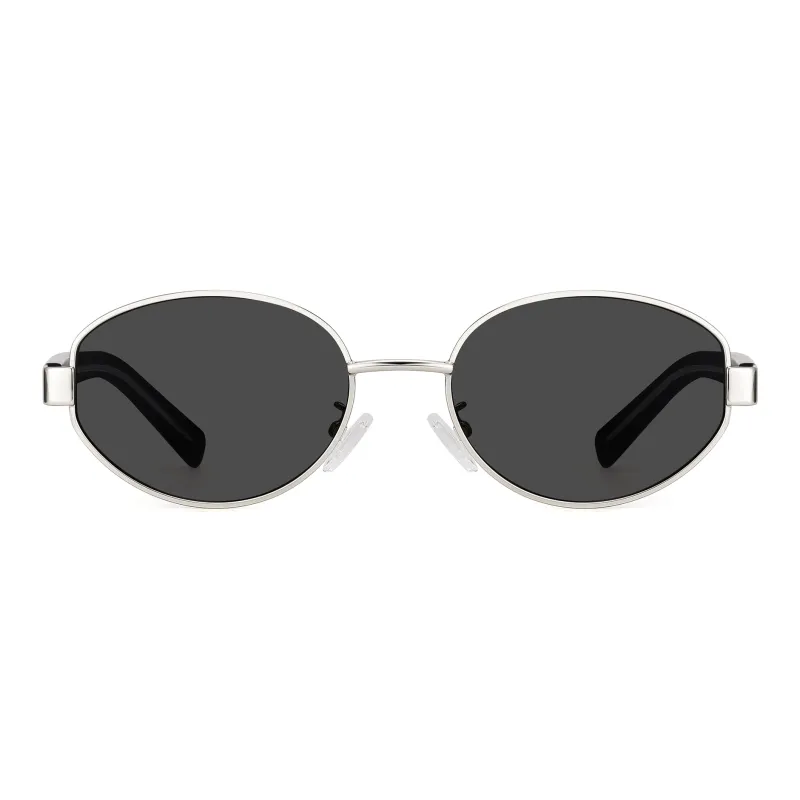 PULAIS Alloy Plate Frame Round Sunglasses Unisex-1