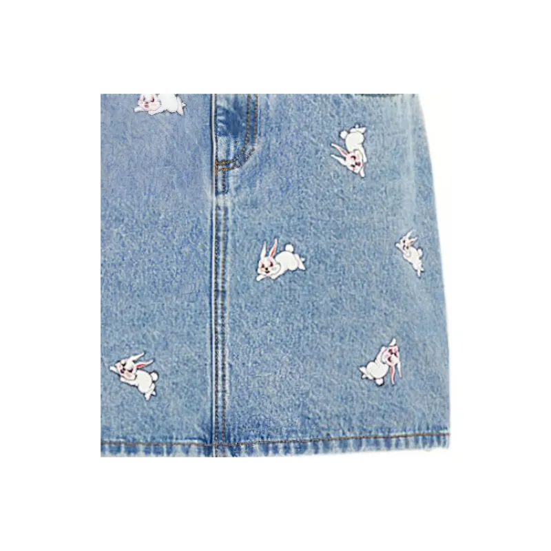 COACH Coach X White Rabbit FW22 FW22 Denim Short Skirts Women's Denim Blue-3