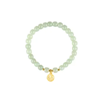 Schloney Hetian Jade Bracelets Pale Greenish White Jade Women's