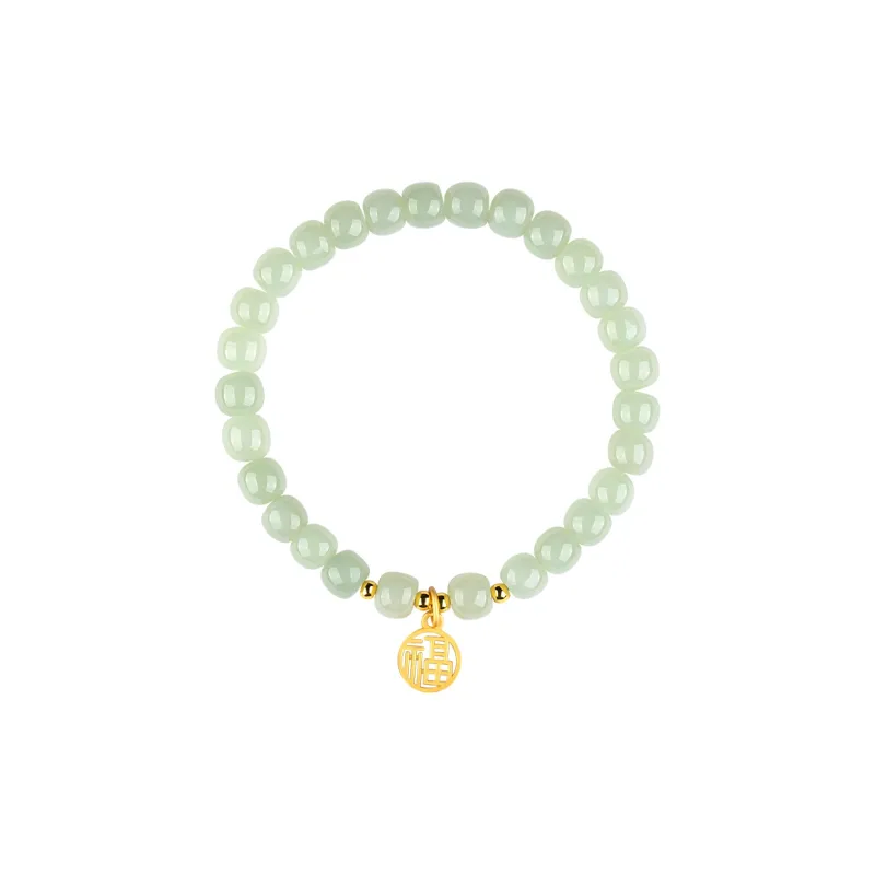 Schloney Hetian Jade Bracelets Pale Greenish White Jade Women's-0