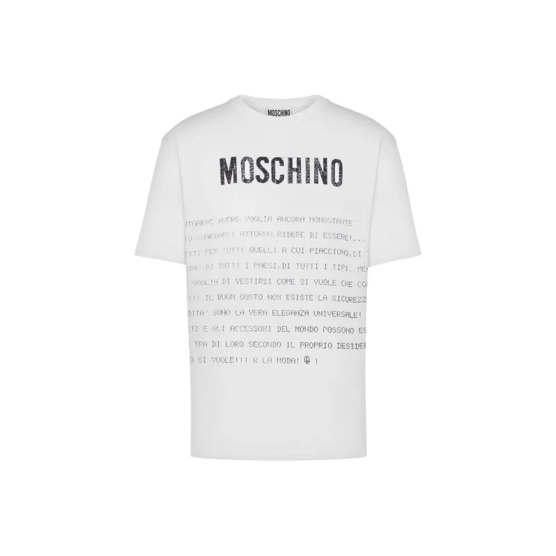 MOSCHINO Slogan print T shirt-0