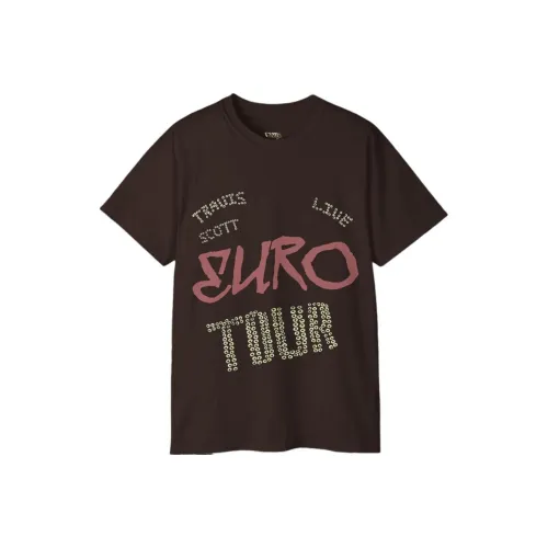 Travis Scott European Tour Series T Shirts Unisex Umber