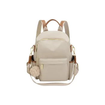 PAYOT Nylon Backpack Unisex Apricot/Coffee/Black
