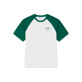 QIAODAN Raglan Sleeve T Shirt Unisex Jordan White/Winter Cyan