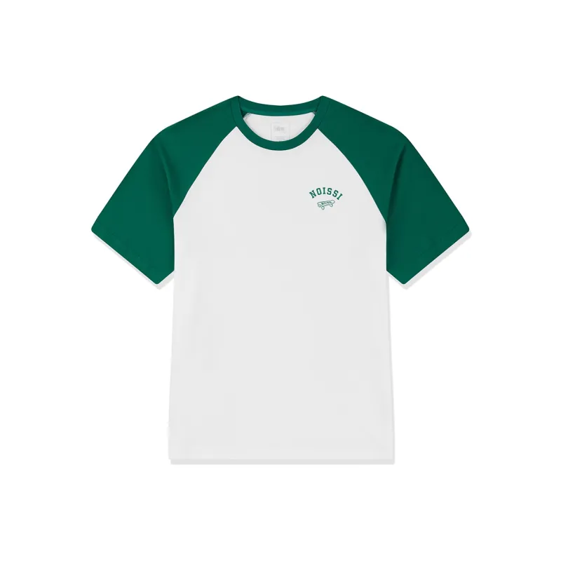 QIAODAN Raglan Sleeve T Shirt Unisex Jordan White/Winter Cyan-0