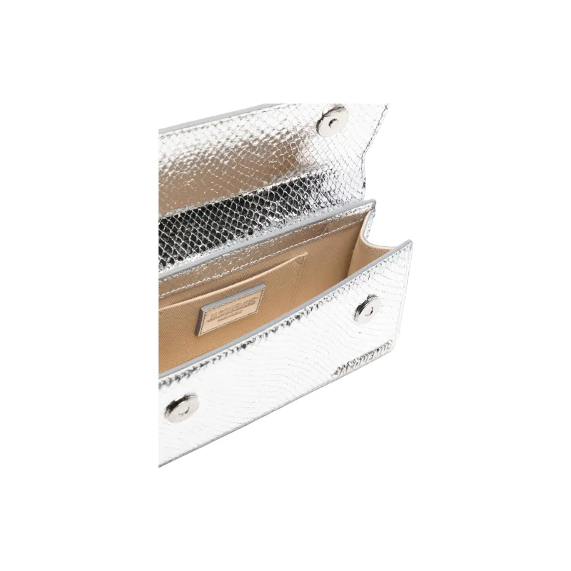 Jacquemus Leather One Shoulder Handbags Women's Silver-3