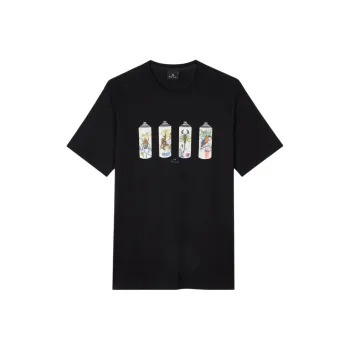 Paul Smith Spray Cans Print Crewneck T Shirt