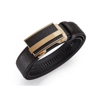 GUSKI Top Grain Cow Leather Automatic Buckle Belt, Elegance Pants Belt Men's Width 3.5cm Gift Box Set