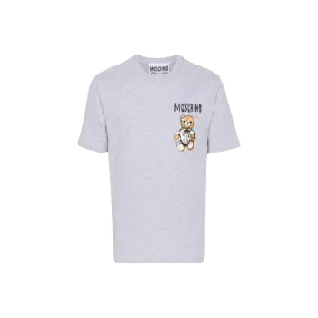 MOSCHINO Logo Printed Crewneck T Shirt