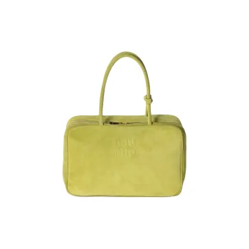 MIU MIU Beau Cow Leather Handbag Women's Ivy Green
