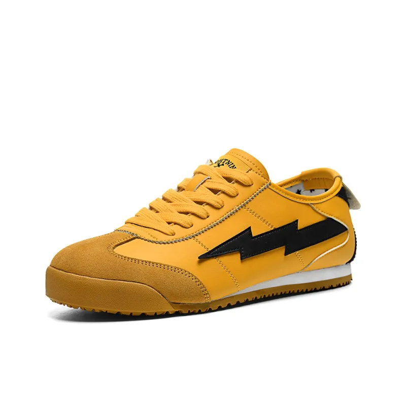 SITULANG Slip Resistant Coverage Low Top Casual Shoes Unisex Yellow Black-1