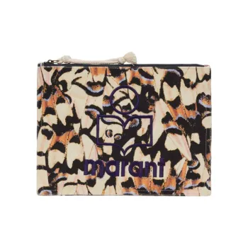 ISABEL MARANT Netia Cotton Clutch Small Size Women's Beige