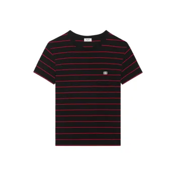 CELINE Triomphe Regular T shirt In Striped Jersey