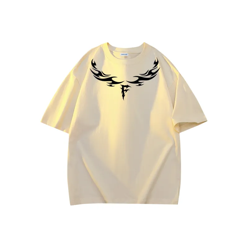 FONDLOOK T-Shirt Unisex Beige Apricot-13