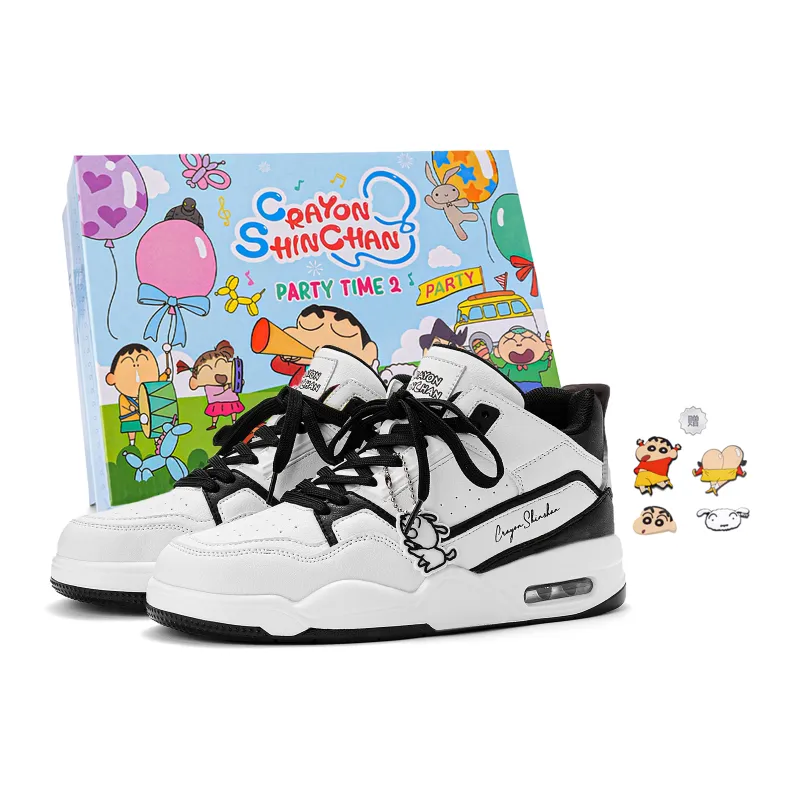 Crayon Shinchan Thermal Cushioning Support Height Increasing Low Top Skateboard Shoes Unisex-33